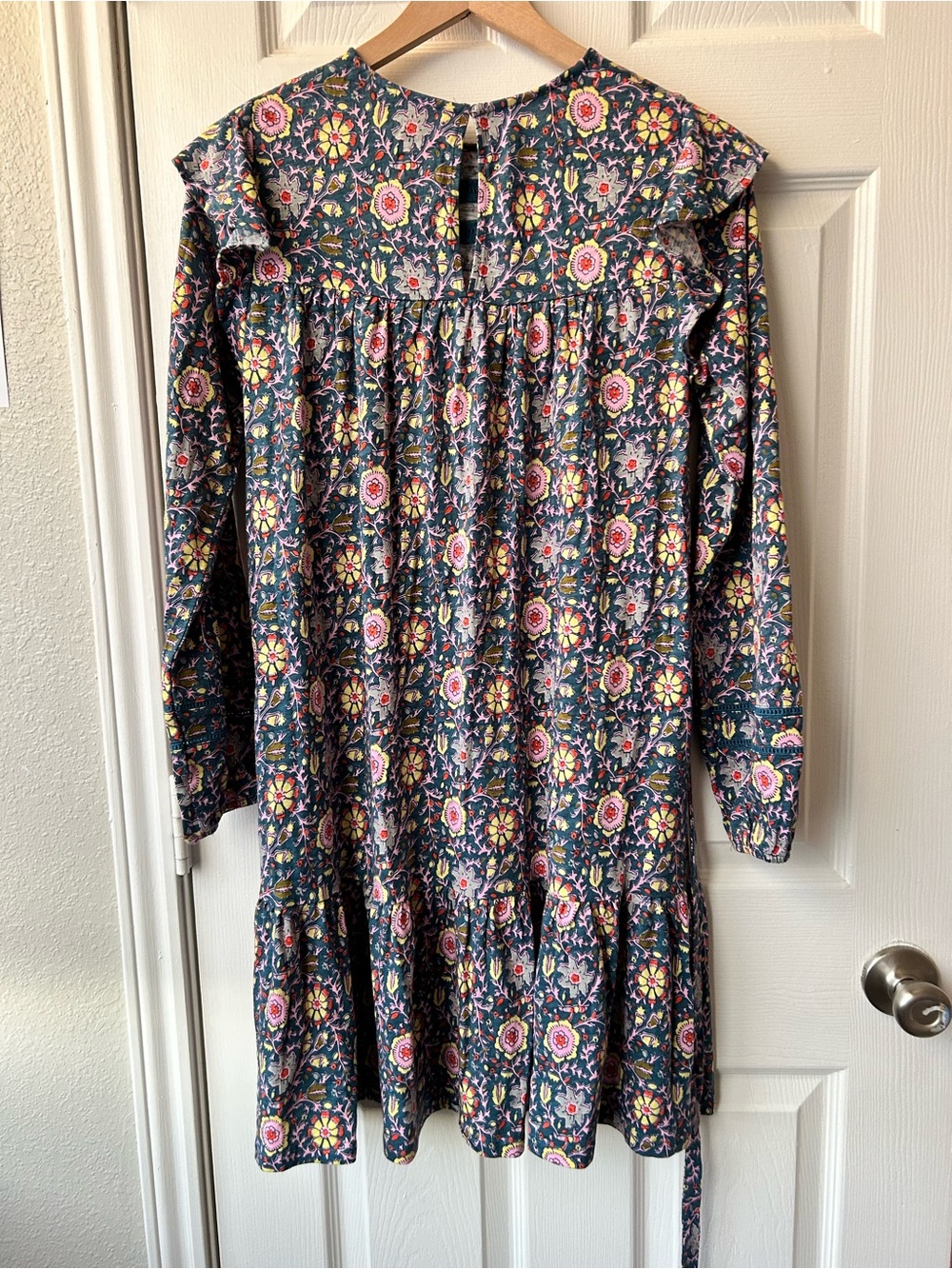 Boden Floral Ruffle Trim Dress US4 EUC - Picture 6 of 13